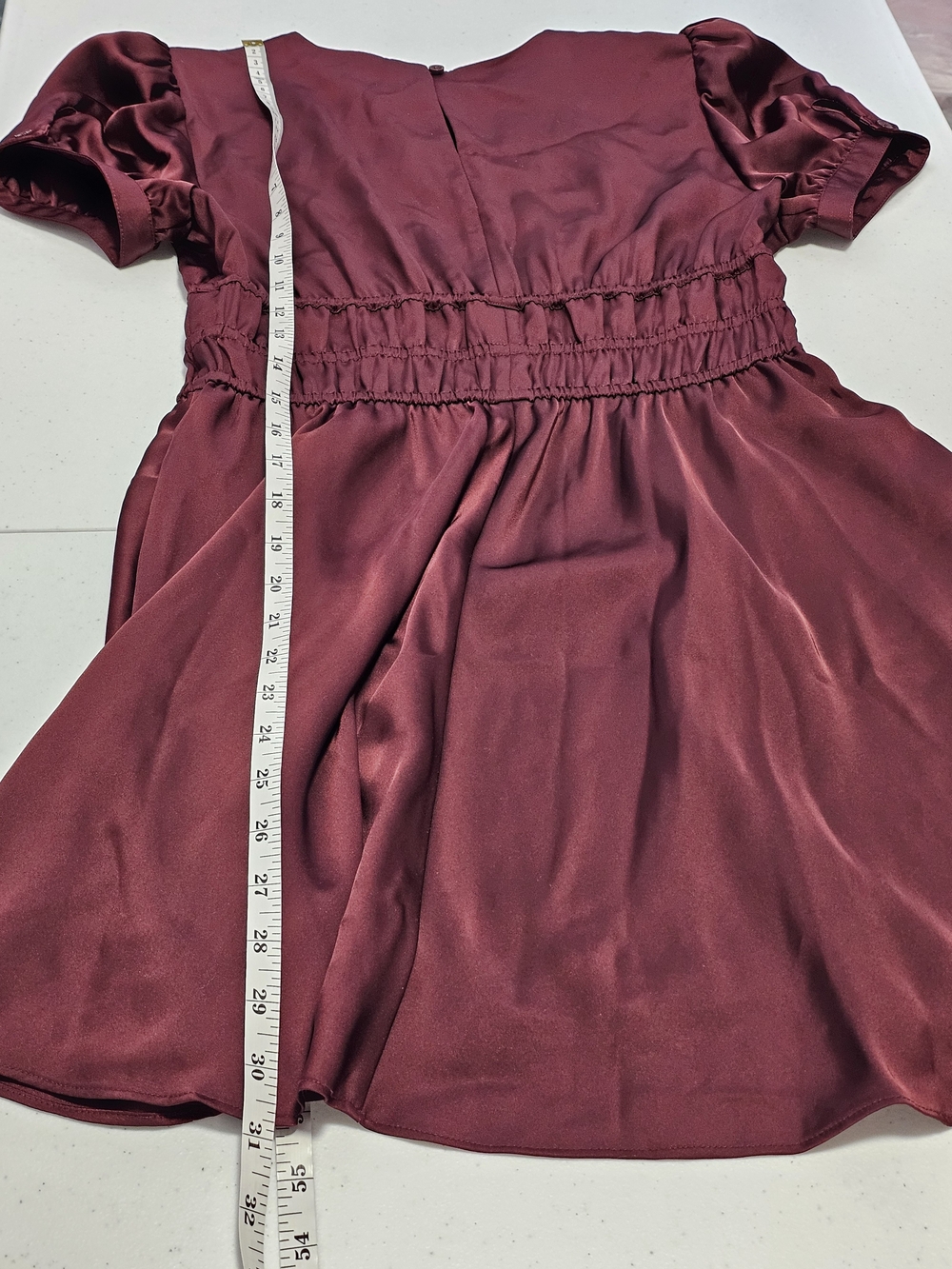 Aritzia Sunday Best Anderson Short Babydoll Puff-Sleeve Smocked Waist Dress - Picture 14 of 15